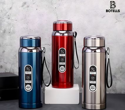 Botells Thermosflasche Trinkflasche im hochwertigen metallic Design
