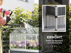 Dewdat Pflanzenschirm UV-resistent – Verstellbarer Schattenspender Für Gartenbeete & Terrasse, Inkl. Bodenanker, 103x60 Cm