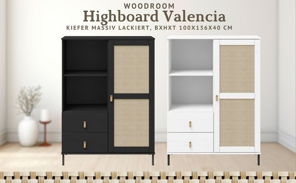 Entdecken Sie das vielseitige Highboard Valencia