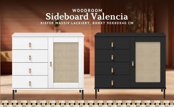 Stil trifft Funktion – Valencia Sideboard aus Kiefernholz