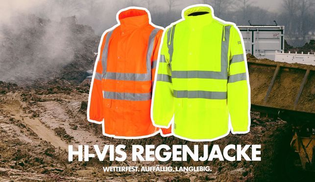 Sicher. Sichtbar. Trocken. Die Warnschutz Regenjacke EN 20471 von Würth MODYF