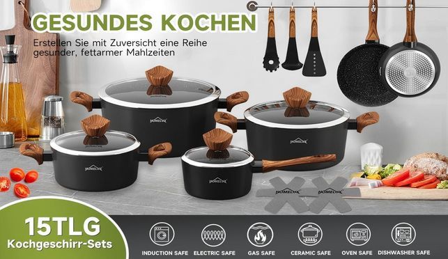 Topfset Pfannenset,Antihaftbeschichtung Induktions Kochtopf Set