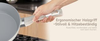 Ergonomische Holzgriffe – Stilvoll, hitzebeständig & sicher