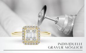 Individuelle Gravur für persönlichen Diamantring