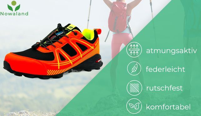 Atmungsaktive Wanderschuhe mit Stoßdämpfung & Schnellverschluss