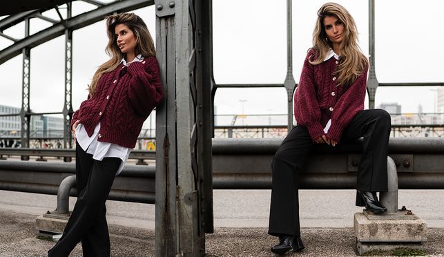 Edle Strickjacke mit Zopfmuster von SASSYCLASSY