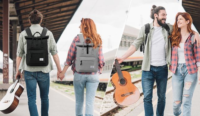 Rolltop Rucksack Damen & Herren, Wasserdicht und Leicht