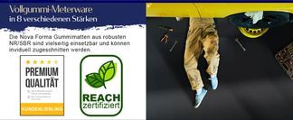 Gummimatte Vollgummi 800 Mm Breit – 1–3 Mm Dick, 0,05 Bis 10 M Lang, Von Diconfa