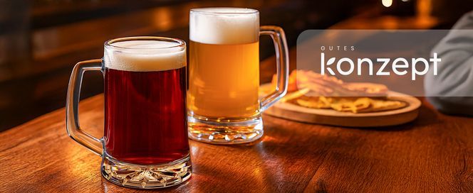 Dimple Stein Bierkrug-Set – 4 Gläser à 590 Ml, Spülmaschinenfest, Mit Griff, Klassisches Bierglas-Design