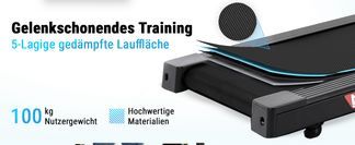 Gelenkschonendes Training dank 5 lagige gedämpfte Lauffläche