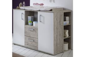 Wickelkommode mit Seitenregal
