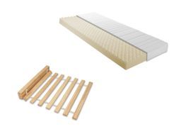 wahlweise mit Deluxe 7 Zonen Kaltschaummatratze und Rollrost