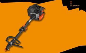 4in1: Motorsense, Rasentrimmer, Heckenschere, Hochentaster