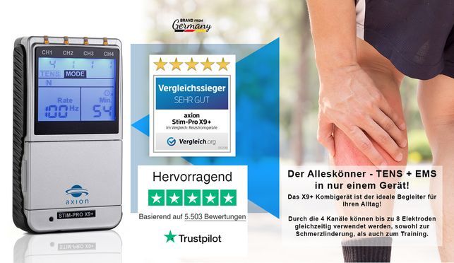 TENS & EMS Gerät für Muskelstimulation, Schmerzbehandlung, Massagen und Beckenbodentraining.
