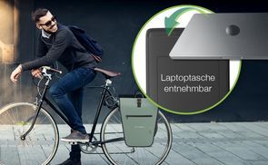 Mit dem Laptop sicher per Fahrrad unterwegs