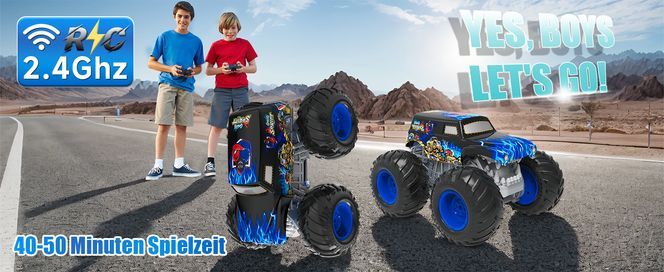 Monstertruck Ferngesteuert mit 2 Akkus & Spektakulären Stunts