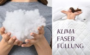 Perfektes Schlafklima durch Klima Faser Füllung