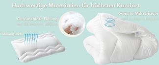 Geräuschlose, formstabile Füllung, Atmungsaktiv 