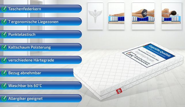7 Zonen Taschenfederkernmatratze Köln