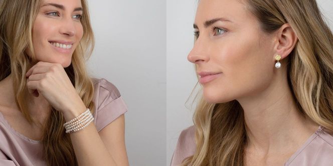 Elegante Ohrringe mit Süßwasserperlen Zeitlos & Stillvoll