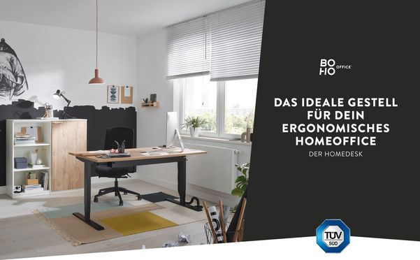 boho office® Homedesk - Höhenverstellbares Schreibtischgestell