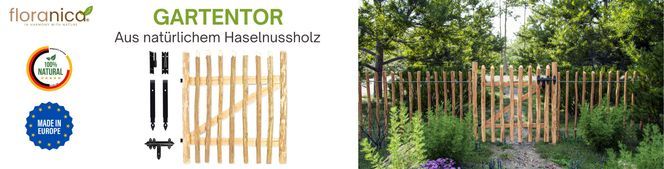 Floranica Gartentore – rustikaler Charme aus nachhaltigem Haselnussholz