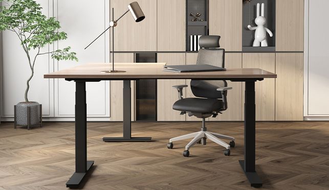 Desktopia Edge Höhenverstellbares Eckschreibtisch Gestell in Grau