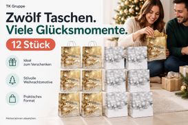 Riesige Weihnachts-Geschenktüten Aus Kunststoff – 2 Größen (bis 142x91 Cm), Mit Grußkarten & Bändern, Für Große Geschenke