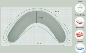 Stillkissen XXL 190x30 cm groß