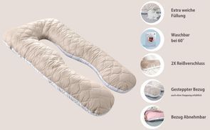 Seitenschläferkissen Bezug 90x30 Cm Salbeigrün - Samt Bezug Für Body Pillow