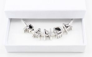 Block Buchstaben Charms mit Zirkonia