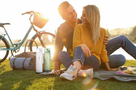 Vinsun Sportflasche mit praktischem Einhand Klickdeckel – ideal für Alltag, Gym & unterwegs