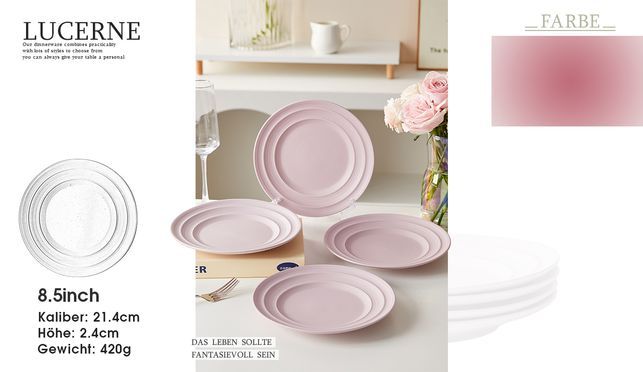 4 teiliges Dessertteller Set