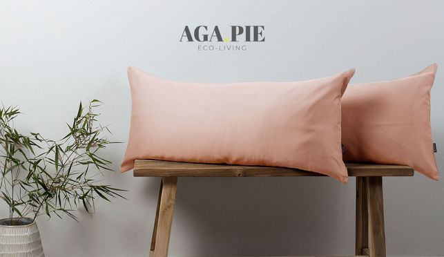 AGA.PIE Kissenbezug Bambus Lyocell Kopfkissenbezug, gewebt in feinster  Satin-Art, Kissenhlle