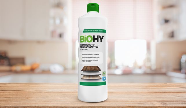 BiOHY Wischroboter Reinigungsmittel für Holzböden 1 x 250 ml Flasche  Vinyl- und Designbodenreiniger (1-St)