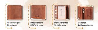 Hochwertiges Rindsleder & durchdachte Details 