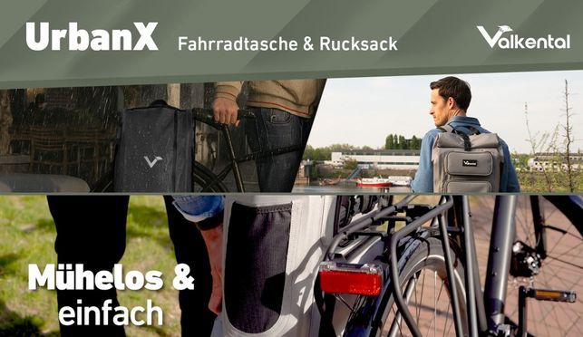 UrbanX von Valkental – Die 2 in 1 Fahrrad und Rucksacktasche