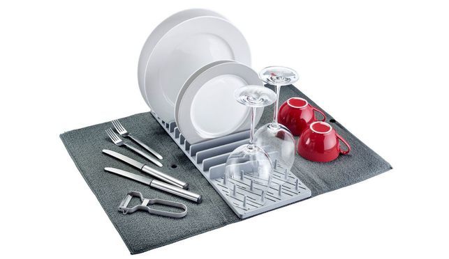 Saugstarke Abtropfmatte – mit oder ohne Geschirrhalter