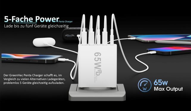 GreenHec 65w Penta Charger