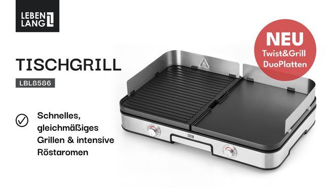 LIFETIME elektrische grill met TÜV & GS 2200 watt