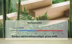 Umweltfreundliche Tischplatten aus Bambus