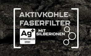 Aktivkohleblock imprägniert mit Silberionen.