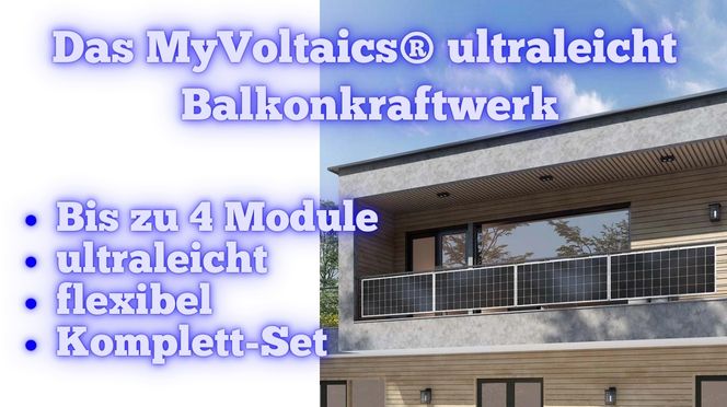 Das ultraleicht Balkonkraftwerk von MyVoltaics