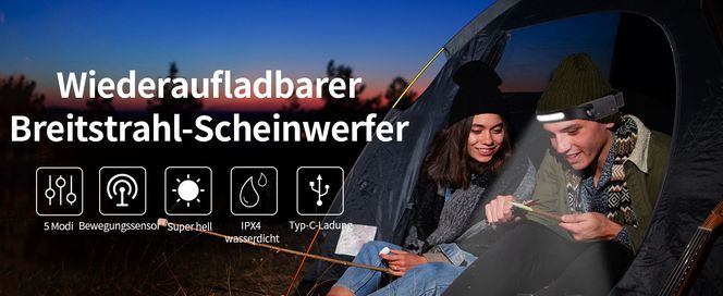 LQWELL Stirnlampe – starke Ausleuchtung, flexibel einsetzbar