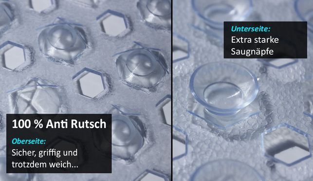 Blumbach Antirutschmatte für die Badewanne: rutschfest und sicher