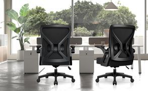 Hochelastische Rückenlehne + verstellbare Lordosenstütze