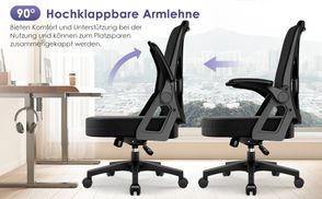 Hochklappbare Armlehnen 90°