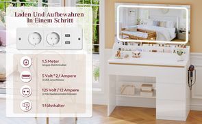 Waschtischunterschrank mit integrierten Steckdosen! Laden Si