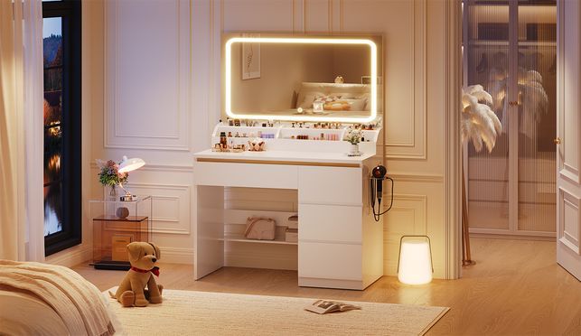 Ein Glücksfall für kompakte Wohnungen! 80 cm hoher, stilvoller Waschtischunterschrank mit Stauraum