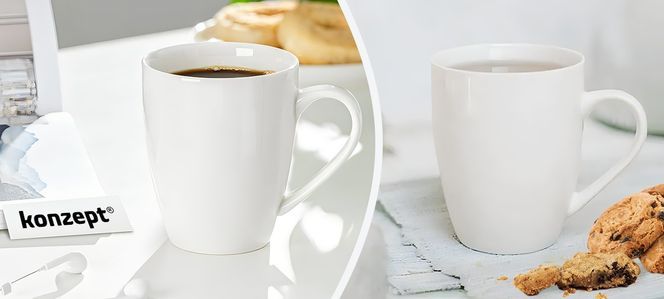 Weiße Kaffeetasse 300ml